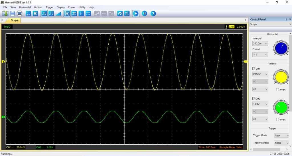 Обзор usb-осциллографа hantek dso-6022bl с логическим анализатором и гикпорном / хабр