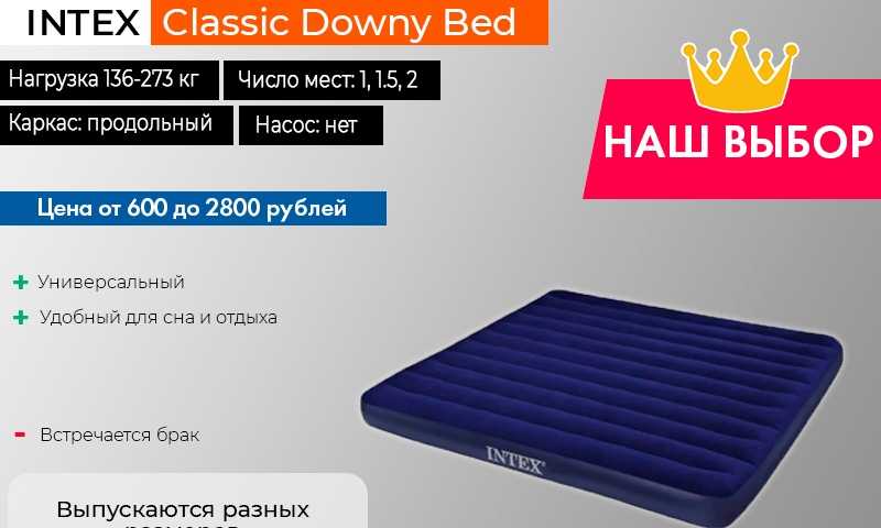 Обзор надувных двуспальных кроватей от популярных производителей